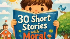 10 Lines Short Stories with Moral + Vocabulary (Free PDF)