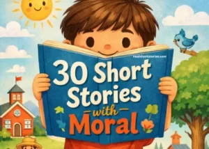 10 Lines Short Stories with Moral + Vocabulary (Free PDF)