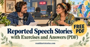 Reported Speech Stories with Exercises and Answers (PDF)